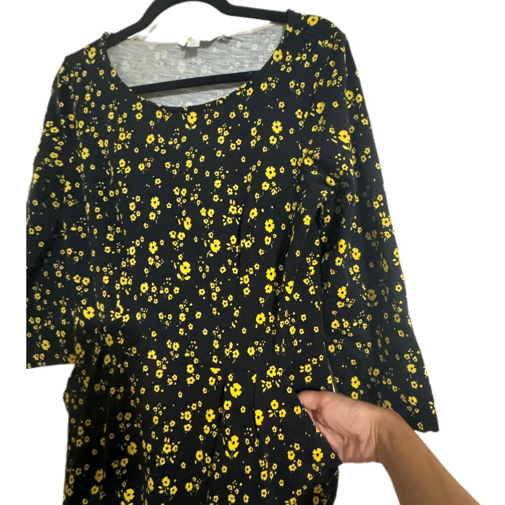 Boden Penny Floral Print Jersey Dress Pockets Quarter Sleeve Fairy Grunge Sz 10 - Picture 4 of 8